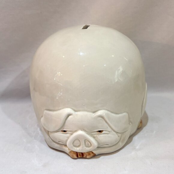 Fitz & Floyd Vintage 1978 Ceramic Porky Bank Piggy Coin Bank Made In Japan - Picture 1 of 8